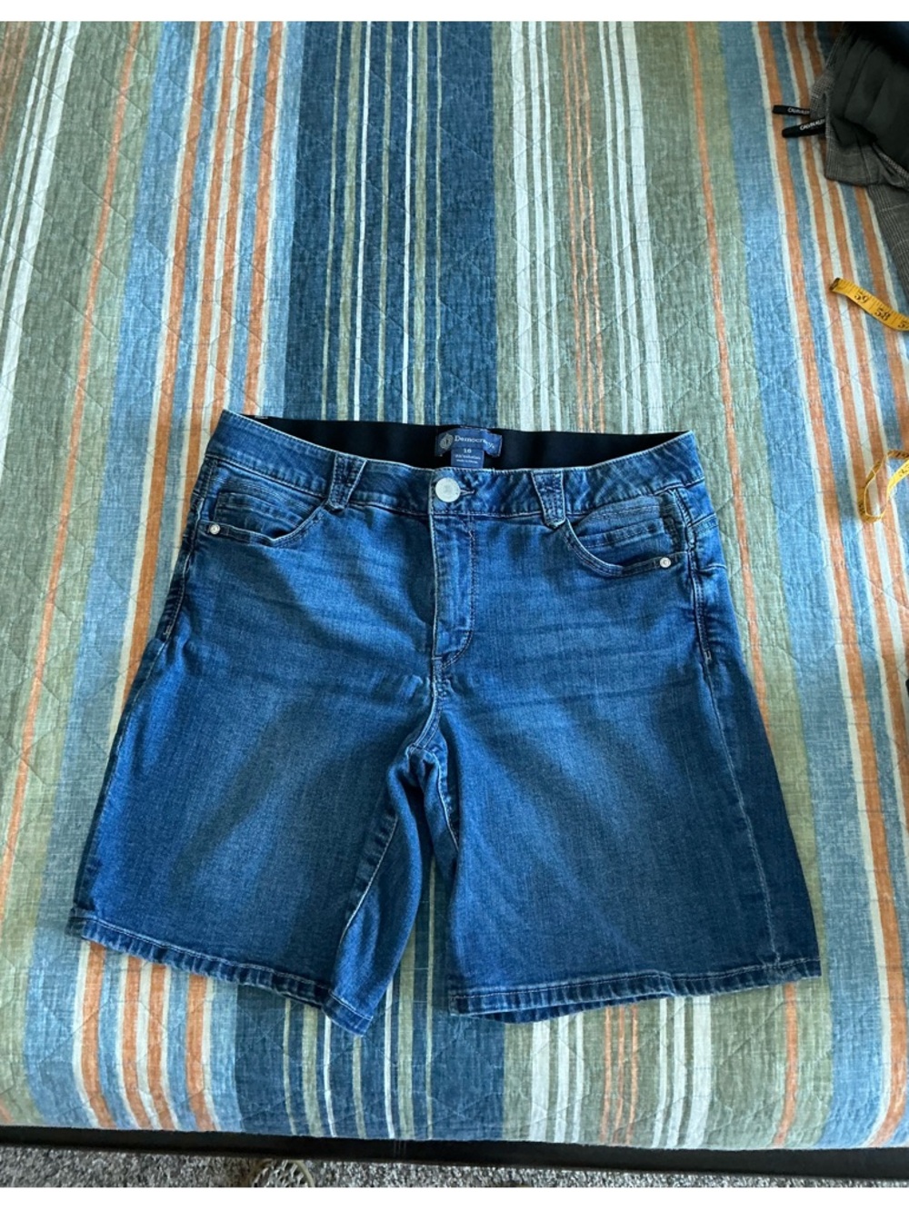 Democracy Dark Blue Denim Bermuda Shorts